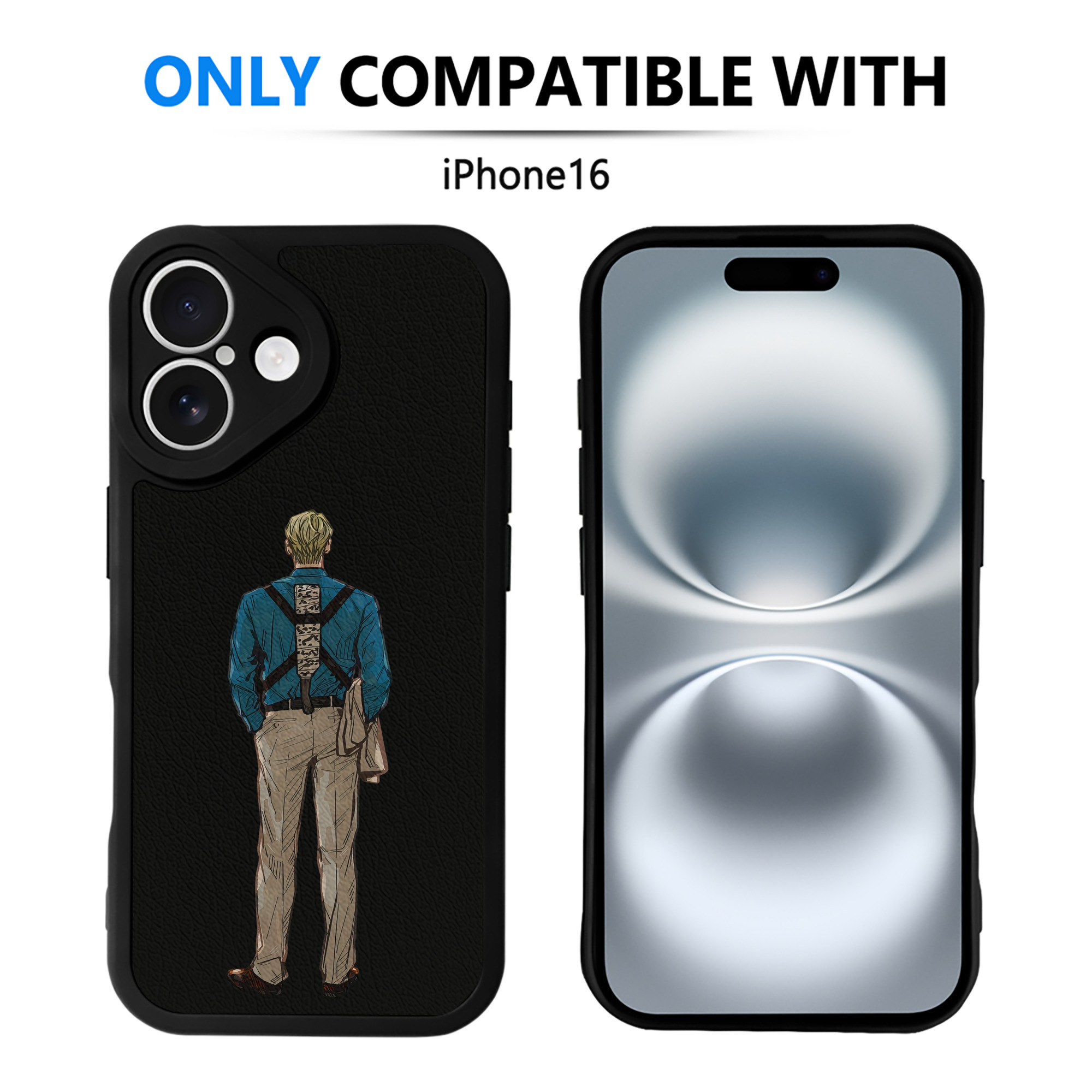 （画像用） 呪術廻戦 Jujutsu Kaisen 【iPhone 16シリーズ対応】シリコンスマホケース（レザー調） 材質：シリコン
